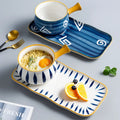 Japanese Ceramic Dinner Bowl and Plate Sets Fruit Vegetable Salad Soup Breakfast Milk Oatmeal Bowls Snacks Serving Tray Dishes