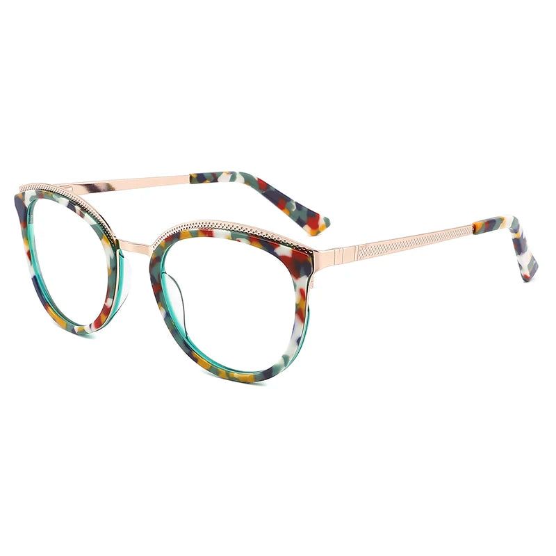 YD1033 Fashion Design Women's Oversized Acetate Colorful Frame Glasses