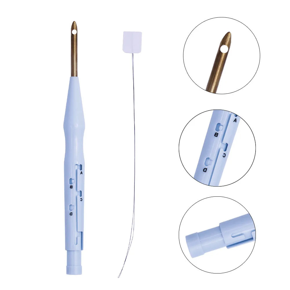 Adjustable Rug Yarn Punch Needle Embroidery Pen Needle Threader Punch Needle Cloth for Embroidery Floss Cross Stitching Beginner
