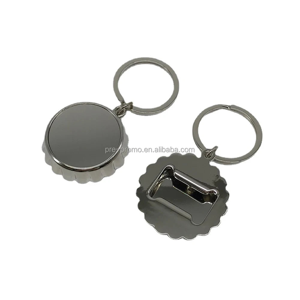 Stocked Custom Wholesale Zinc Alloy Cap Shape Bottle Opener Keychain