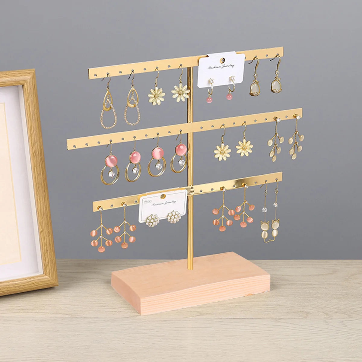 New Design 52 Holes Earrings Jewelry Display Racks Earnail Storage Stand Jewelry Window Display Holder