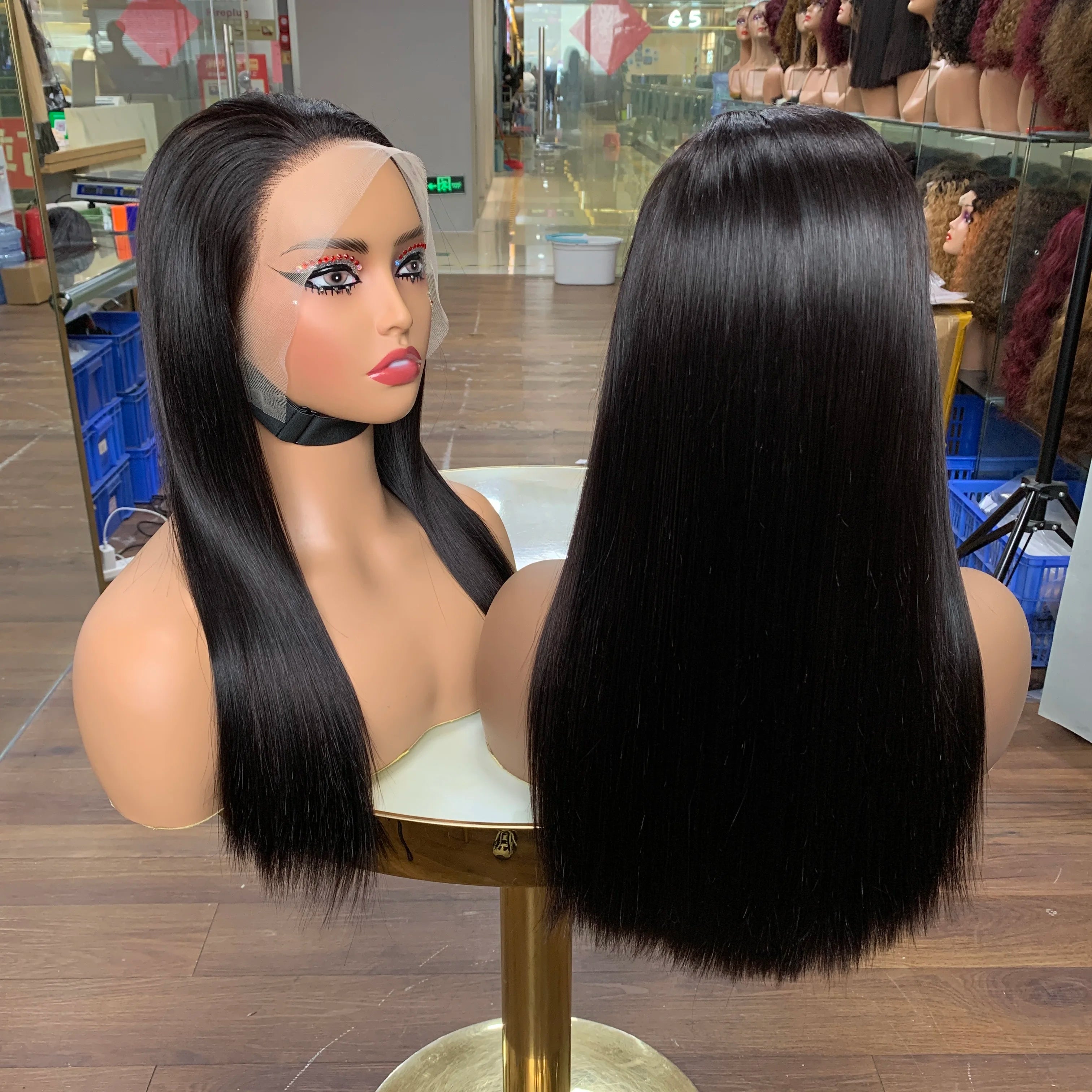New Wig Human Styles Perruque Sans Colle Avec Frontal Invisible Raw Hair Vendor Wigs Bone Straight 13x4