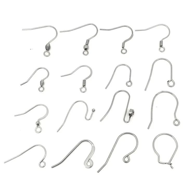 S667 Hypoallergenic Stainless Steel Fish Hook Earring Findings Wires for Jewelry Making