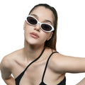 ADE WU STY77224H Retro Small Frame Sunglasses Women Custom Logo Oval Sun Glasses Vintage Green Shades Glasses UV400 Wholesale