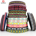 1 Inch 25mm Wide National Style Jacquard Polyester/Cotton Webbing Ribbon for Clothing Shoes Hats Home Textile Accessories