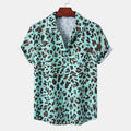 Sexy Leopard Print Mens Hawaiian Shirt 2023 Summer New Short Sleeve Quick Dry Beach Shirts Men Holiday Aloha Rock Party Shirt
