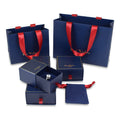 Eco Friendly Luxury Christmas Printed Paper Craft Gift Drawer Box Blue Paper Jewelry Boxes