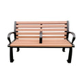 Outdoor Furniture Public Park Street 2-seater Wpc Wood Sitting Bench Seating Outside Garden Patio Plastic Wooden Seat Benches
