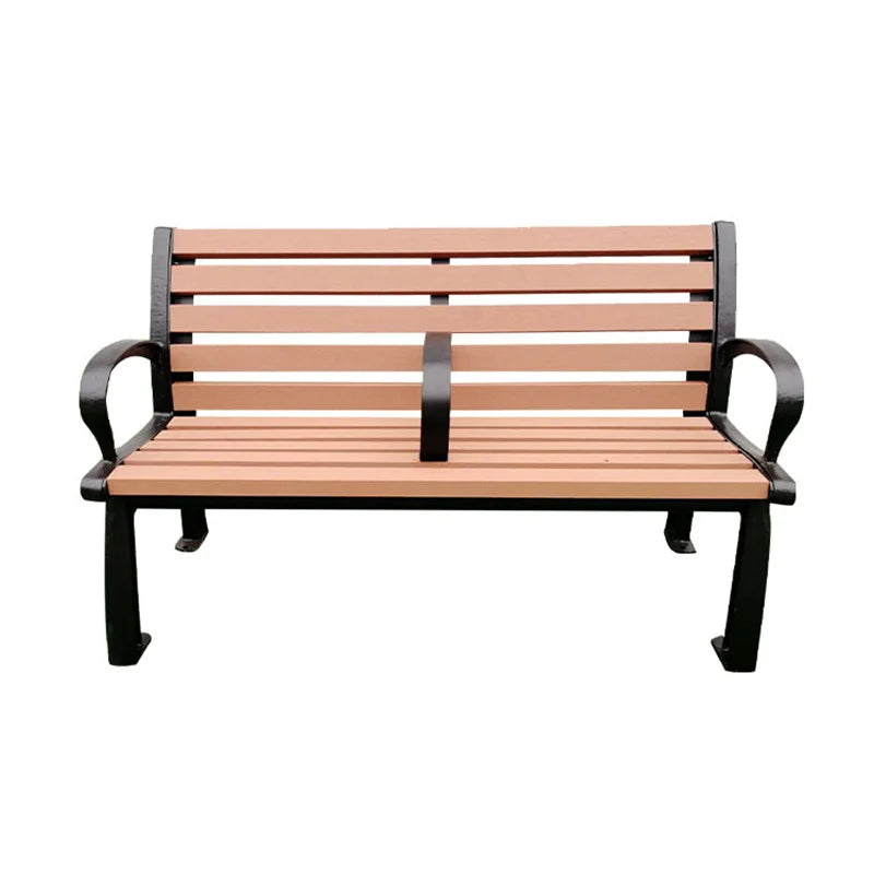 Outdoor Furniture Public Park Street 2-seater Wpc Wood Sitting Bench Seating Outside Garden Patio Plastic Wooden Seat Benches