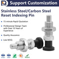 Factory Supply Carbon Steel Stainless Steel Flat Bottomed Flat Pin Knob Plunger Indexing Pin