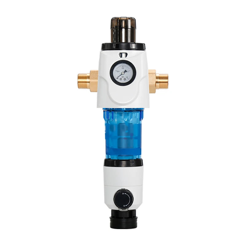 360 Degrees Rotating Interface Whole House Manual Backwash Sediment 316 Stainless Steel Reusable Water Pre Filter Pressure