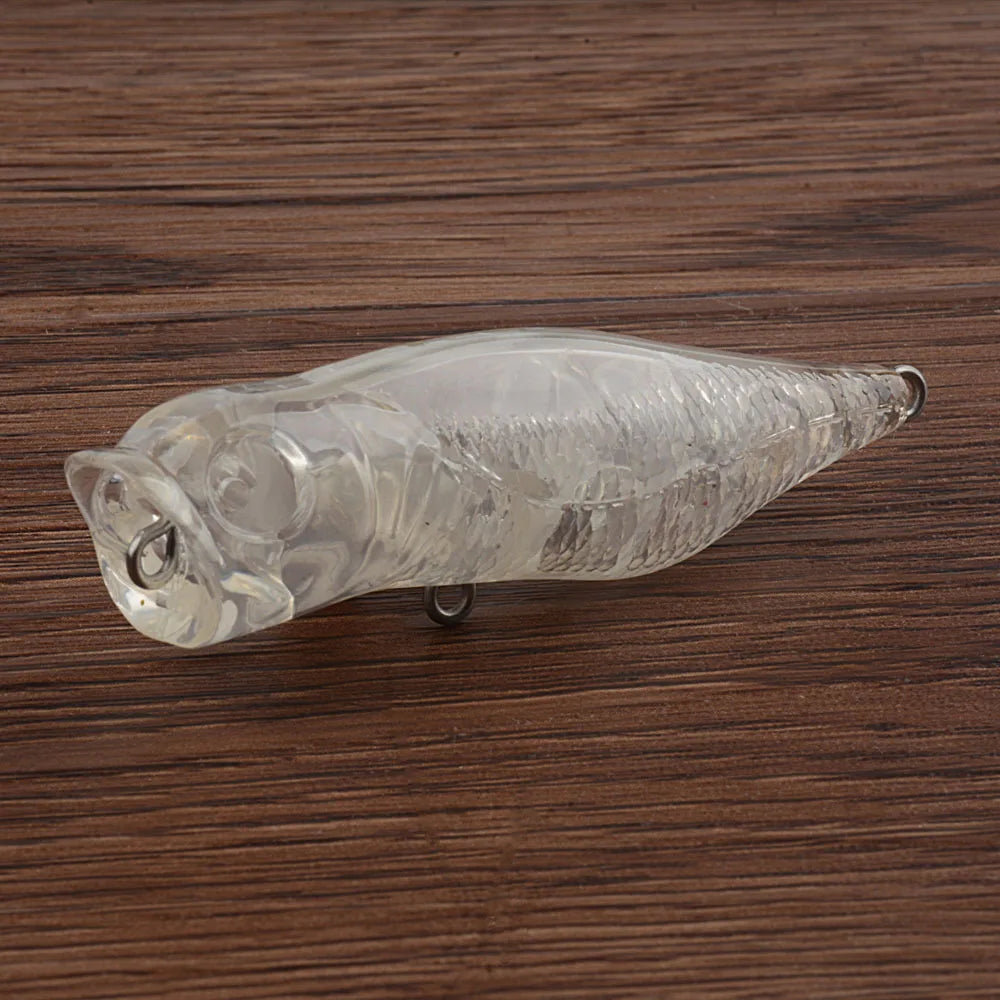 Fishing Blank Lure 6.7cm 6.9g DIY Unpainted Hard Plastic Lure ABS Unpainted Fishing Lure Blank