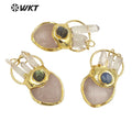 WT-P1766 Original Energy Crystal Rose Quartz Heart Pendant Natural Gemstone Necklace Pendant Women Jewelry Accessory