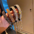 Luxury Bling Rhinestone Tassel Ponytail Hair Claws Lady Sweet Meatball  Headband Crystal Hair Clip Pinza Para El Cabello
