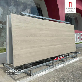 1200x3000mm Cork Extra Porcelain Slab Matt Wood Grain Stone Cladding Wall Tile for Interior Design