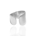 Classic S925 Sterling Silver Wide Finger Ring Minimalist Jewelry Punk Smooth Silver 925 Open Rings for Women