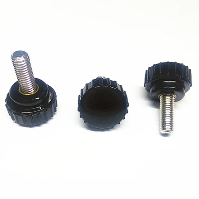 M3 M4 Plastic Round Head Adjustable Knob Thumb Screw Black Oxide Finish for Metric Measurement System for Leg Table