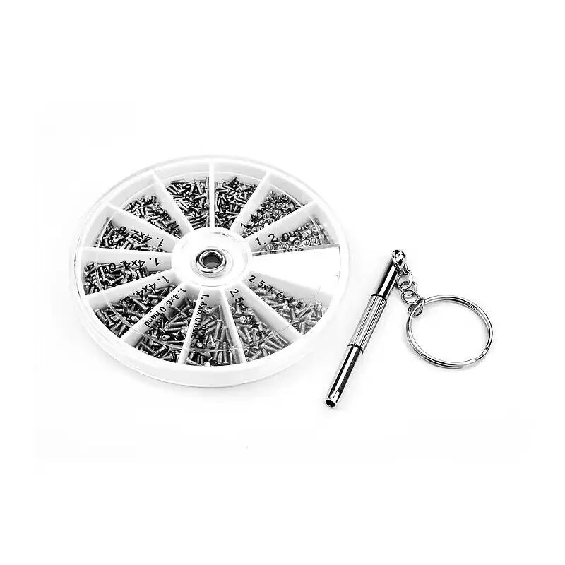 600PCS Glasses Screw and Nut Combination Kit 600 Stainless Steel Small Screw Nut Repair Tool Sunglasses Mobile