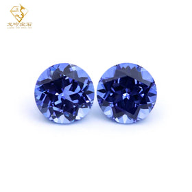 LONGYING in Stock Loose Lab Grow Gemstone Hot Sale Round Diamond Cut Sapphire Grc Certificate