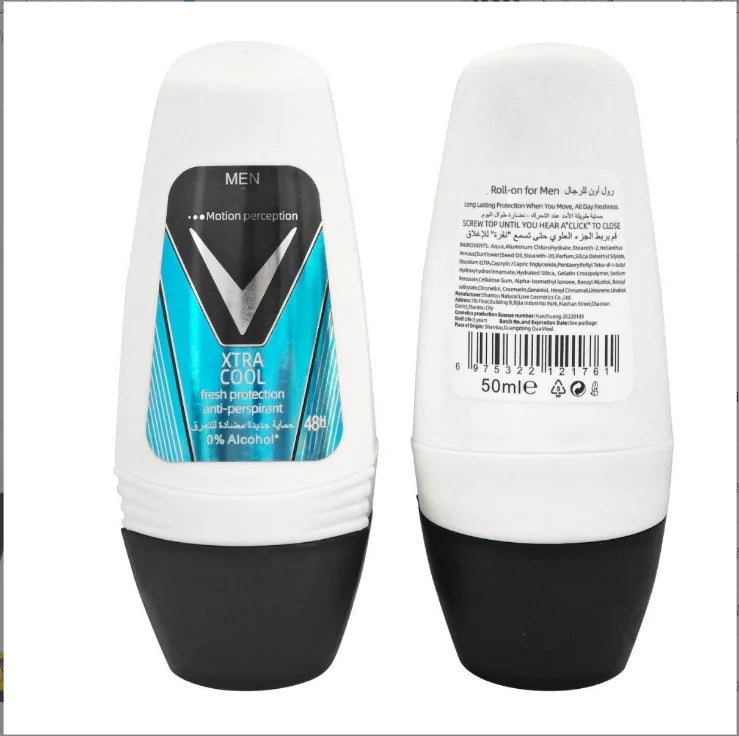 50ml Men's Long-Lasting Fragrance Perfume Ball Anti-Sweat Lotion with Refreshing Breathable Liquid Plastic Bottle for Wigs Blush
