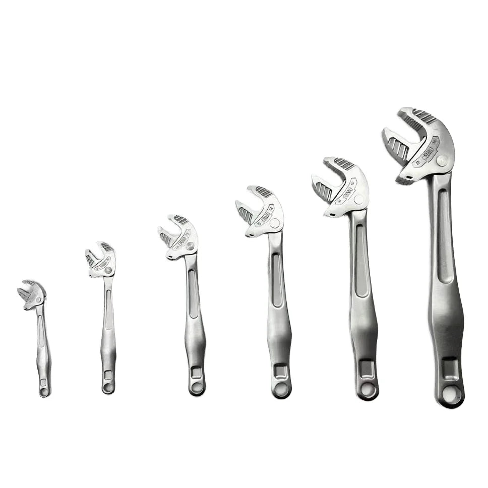 Industrial Grade 16-19mm Manual Quick-Adjust Crab Claw Wrench Home Portable DIY Carbon Steel Metric Measurement System OEM