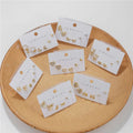 SP Popular Cute Needle Little Bear Unique Gold Plated Heart Shaped Zircon Stud Earring Set Wholesale