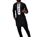 M-4XL New Casual Round Neck Long Sleeve Top Long Pants Set African Ethnic Style Two Piece Streetwear Set