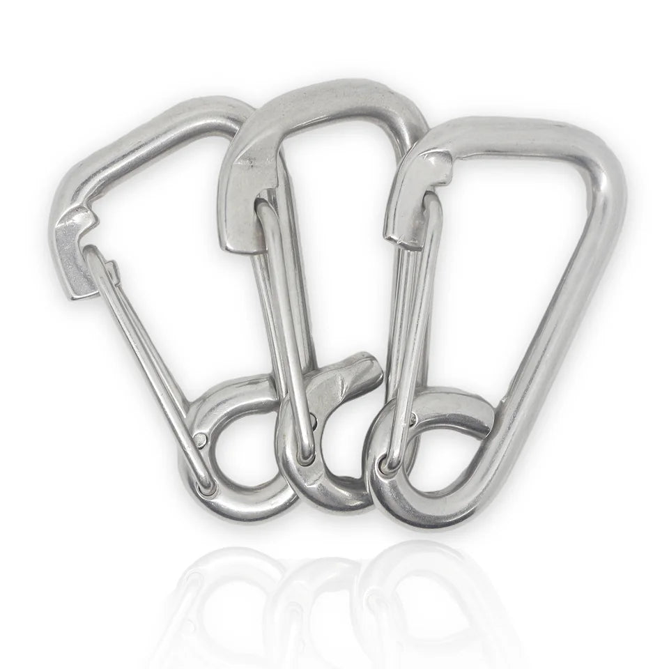 M6M8M10Stainless Steel Quick Link Lock Ring Lanyard Carabiner Simple Snap Hook