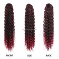 AliLeader European and American Long Deep Wave Drawstring Ponytail Synthetic Kinky Curly Clip in Hair Ladies Pony Tail