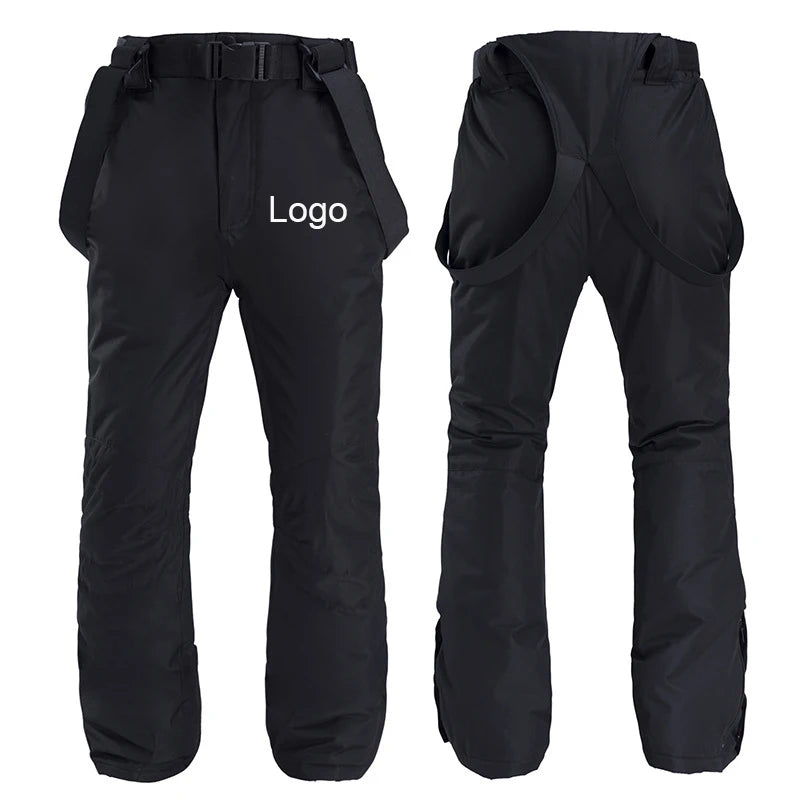 Customizable Plus Size Men's Women's Ski Snowboard Trousers Winter Outdoor Waterproof Skating Pants Elastic Waist Windproof