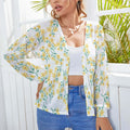 Drop Shipping All Over Print Women Cardigan Autumn Winter Drop Shoulder Loose Knit Cardigan Coat