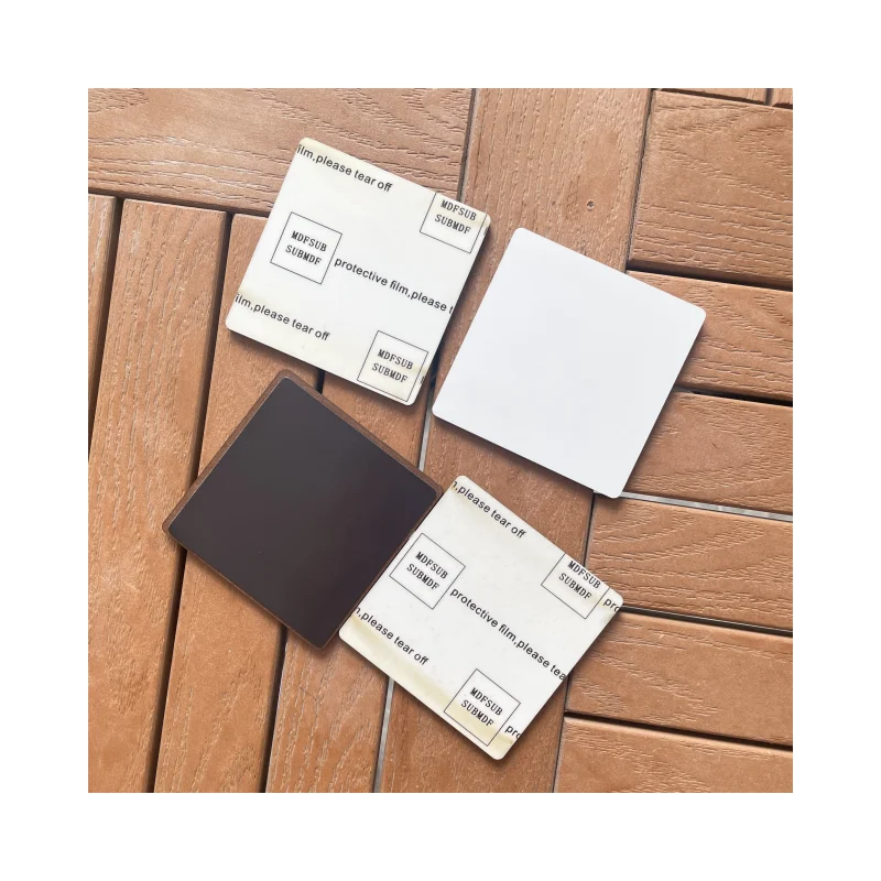 MDFSUB in Stock square Shape High Quality Wooden Sublimation Blank Magnetic Blank Sublimation MDF Fridge Magnets
