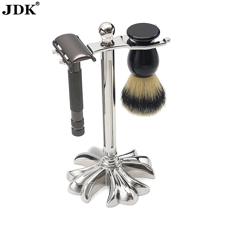 JDK 1PC Barber  Stainless Steel Shaving Brush Stand Synthetic Hair Beard Brush Holder