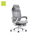 KEPO Revolving Chair Racing Gaming Office Chair White Computer Adjustable Comfortable Ergonomic Mesh Chair with Footrest