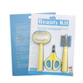 3-in-1 Cute Pet Grooming Brush Kit with Slicker Brush Metal Double-row Comb and Nail Clipper for All Breeds