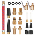 Bicycle Valve Adapter Set Bike Valve Converters with Rubber O-Ring for Air Pumping Fits Sports Balls and Inflatable Toys