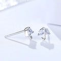 925 Sterling Silver Crystal Umbrella Earrings Women Simple Fashion Wedding Jewelry Accessories