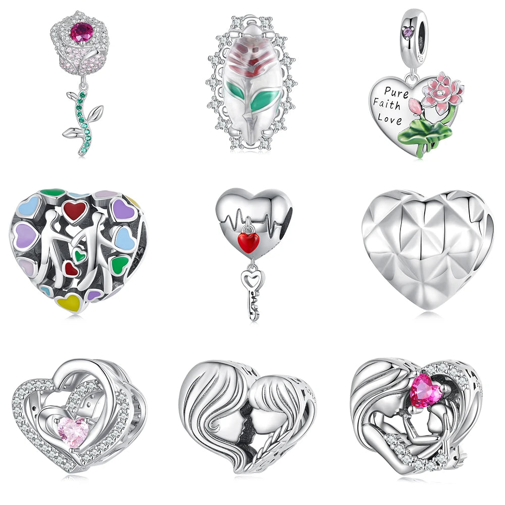 Winter New Arrival 925 Sterling Silver Dazzling Zircon Bead Dreamcatcher Colorful CZ Charm Silver 925 Original Bracelet Jewelry