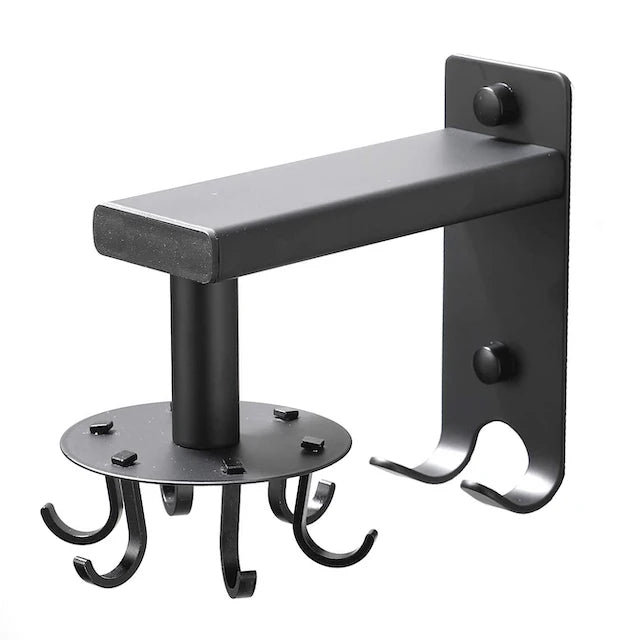 New Style Hook Space Saving Small Organization Rotating 8 Board Matte Black Kitchen Utensil Hanger