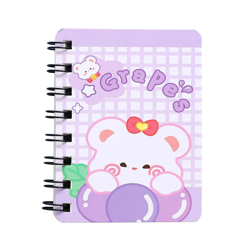 Customized Printing Mini Cute Cartoon Student Portable Spiral Coil Notebook