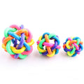 Factory Direct TPR Pet Toy Supplies Colorful Squeaky Dog Chew Teething Ball Interactive Play Cat Bell Ball Sponge Inspired Toy
