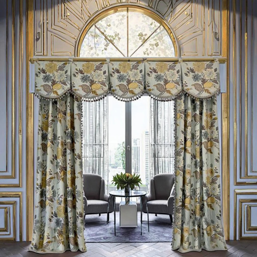 Factory Customized European Luxury Blackout Curtains UV Protection Polyester Material Rod Pocket for Home Hotels