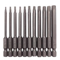 Yunbei Torx Screwdriver Bit Hexagonal Shank Hollow with Hole 50mm75mm100mm Bit Combination with Magnetic Screwdriver Bit