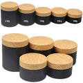 Logo Customized PET Round Single Wall Plastic Hair Face Body Butter Jar Matte Black 3oz Cosmetic Plastic Jar