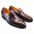 Luxury Men's Genuine Leather Casual Shoes Handmade Custom Design Wedding Party Non-slip Closure Fashion Printed Rubber