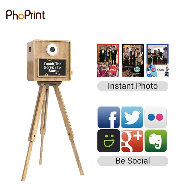 2024  DSLR Photo Booth With Touch LCD Screen and Printer Kiosk