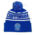 Custom Men's Blue Knit Beanie with Cuffed Design 3D Embroidered Hip Hop Football Common Fabric for Sports Fans