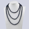 Zhuji Wholesale Natural 7-8mm Potato Long Pearl White Freshwater Pearl Necklace