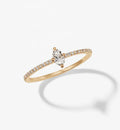 Marquis Ring Band Women's Luxury Wedding Jewelry White CZ 18K Gold Plating Flawless Stackable Rings Brass Jewelry
