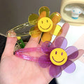 Fashion Custom Korean Girls Hair Jewelry Sunflower Hair Accessories Cute Pins Acrylic Hair Clips